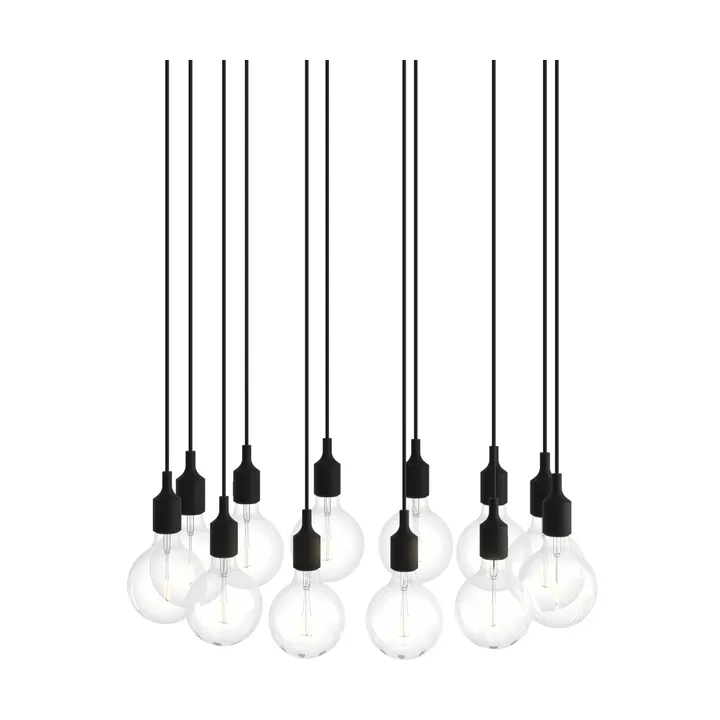 E27 Pendant Cluster 12 hanglamp - Black - Muuto