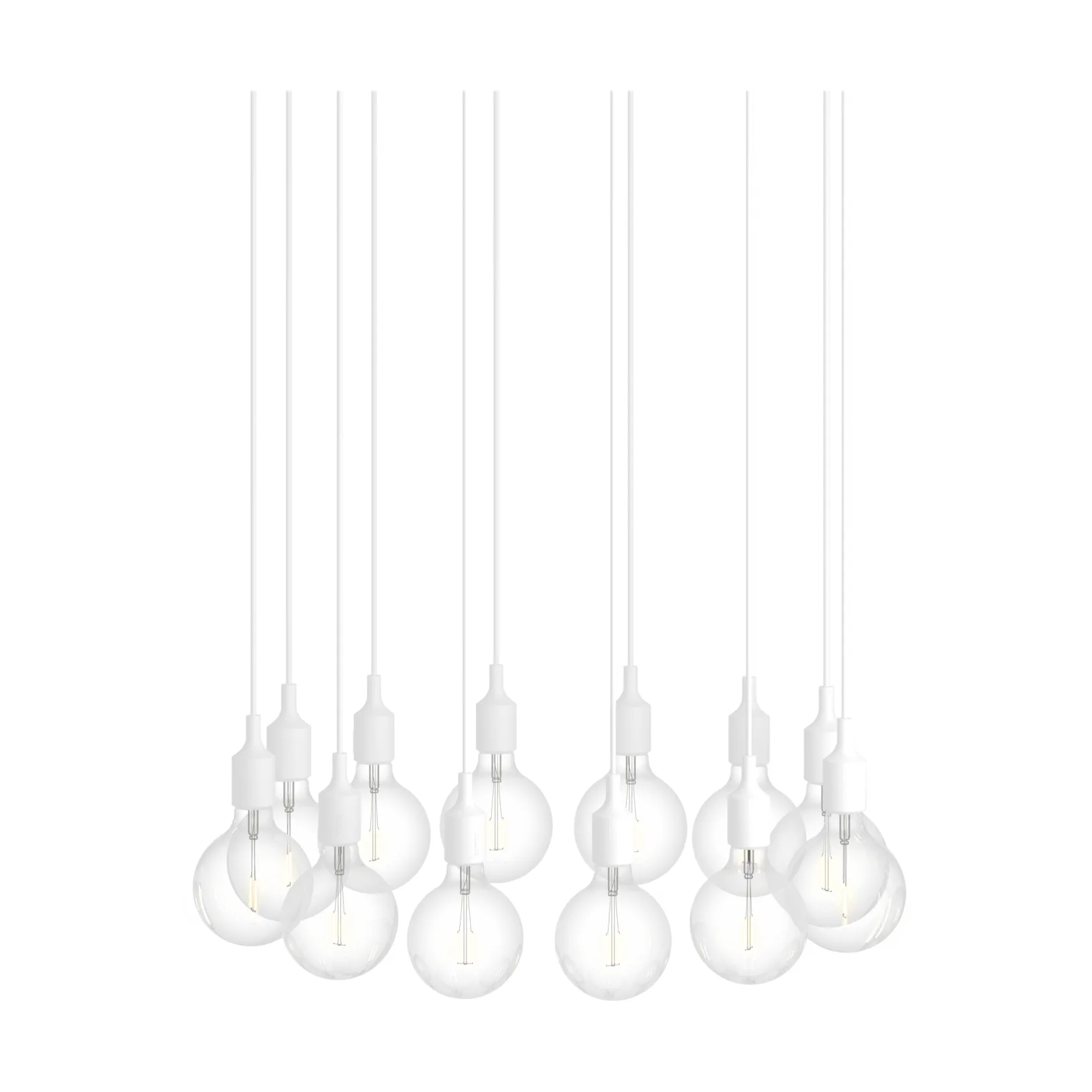 E27 Pendant Cluster 12 hanglamp, Wit Muuto