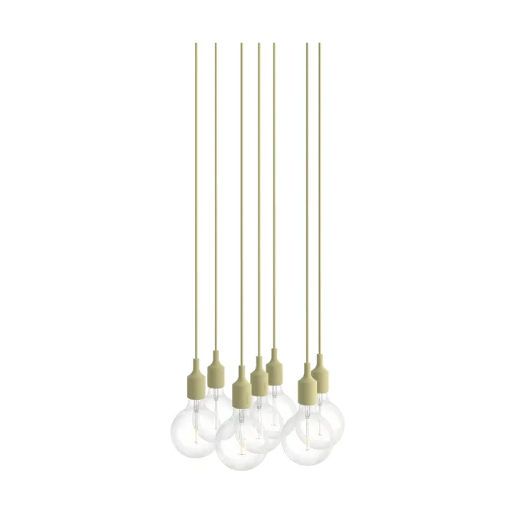 E27 Pendant Cluster 7 hanglamp - Beige groen - Muuto