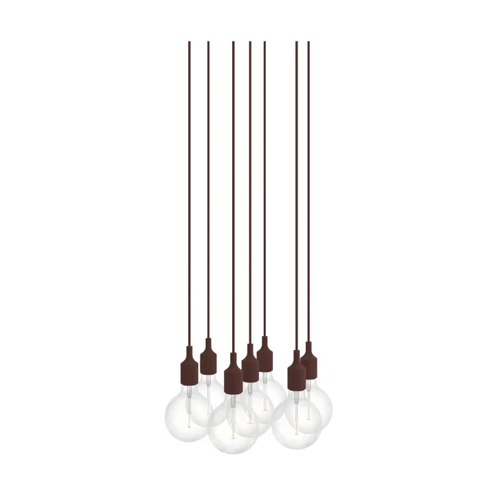 E27 Pendant Cluster 7 hanglamp - Dieprood - Muuto