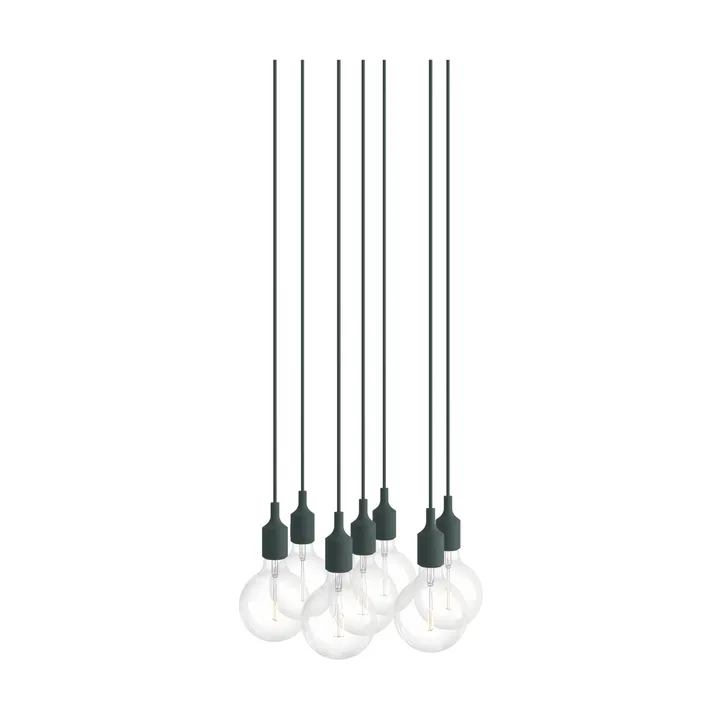E27 Pendant Cluster 7 hanglamp - Donkergroen - Muuto