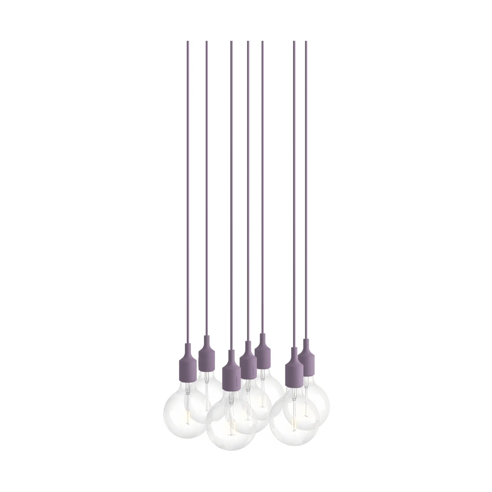 E27 Pendant Cluster 7 hanglamp, Dusty lilac Muuto