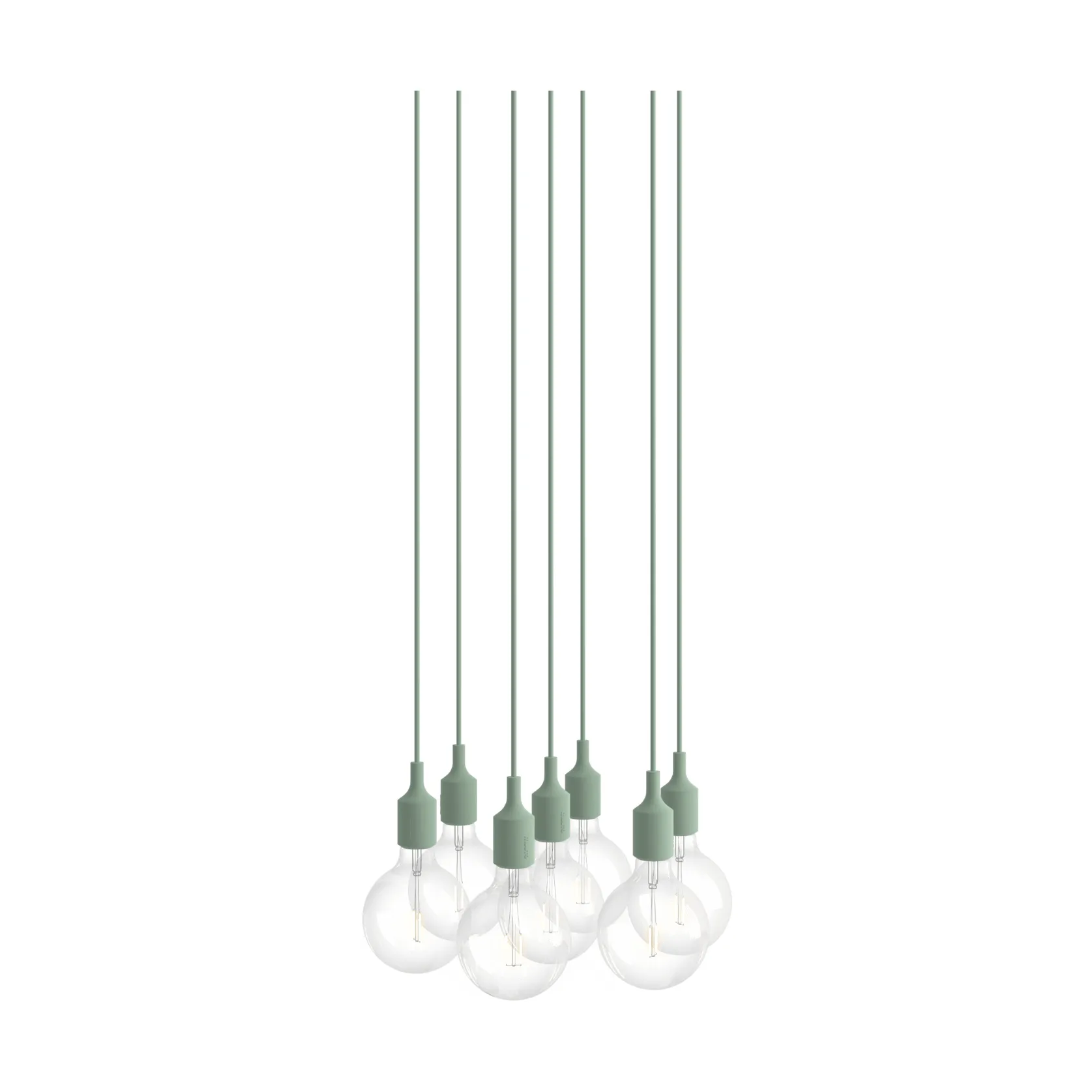 E27 Pendant Cluster 7 hanglamp, Lichtgroen Muuto