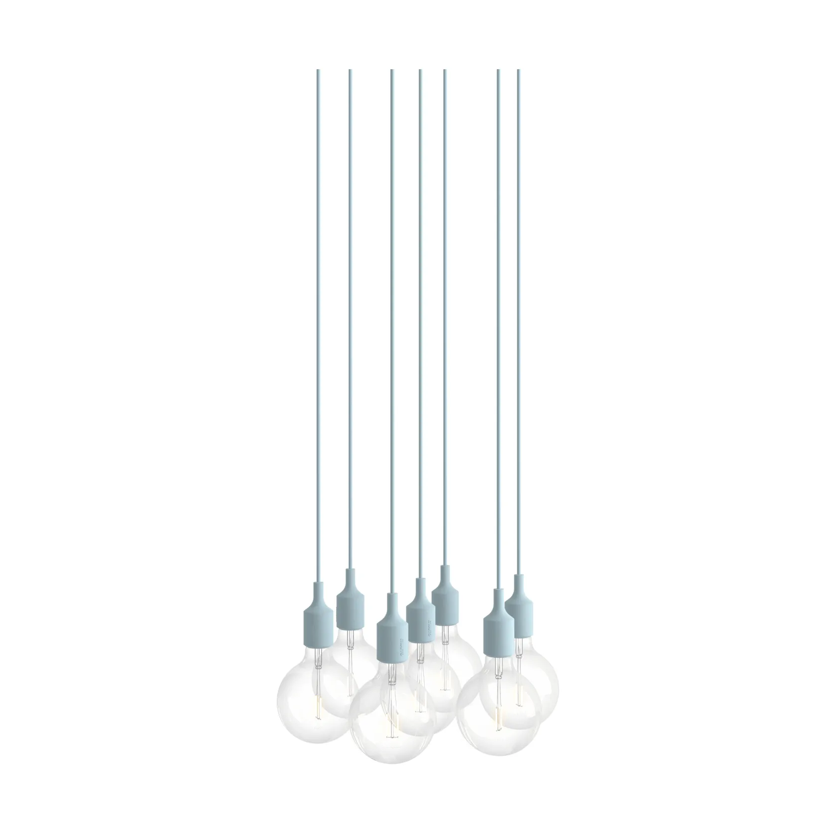 E27 Pendant Cluster 7 hanglamp, Light blue Muuto