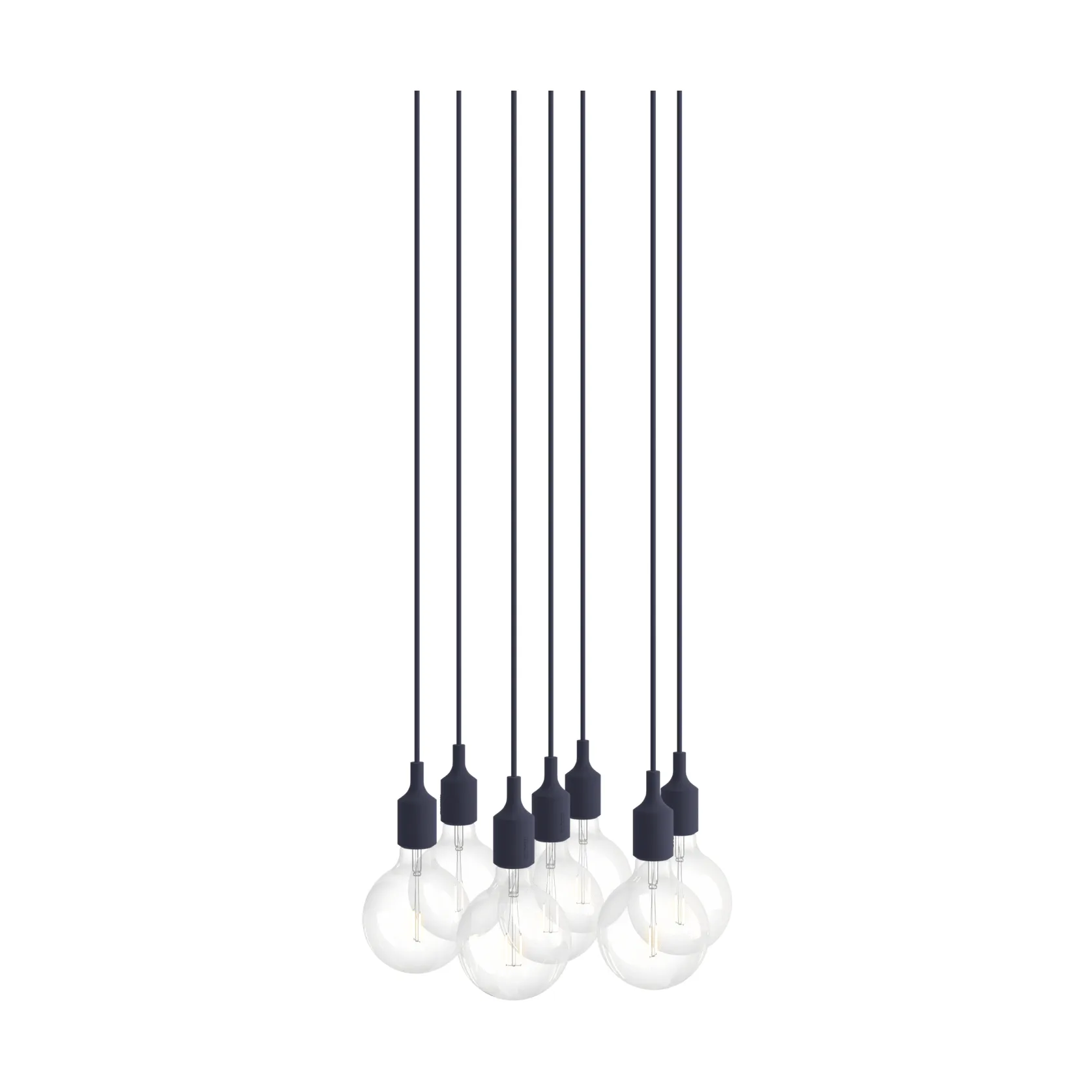 E27 Pendant Cluster 7 hanglamp, Midnight blue Muuto