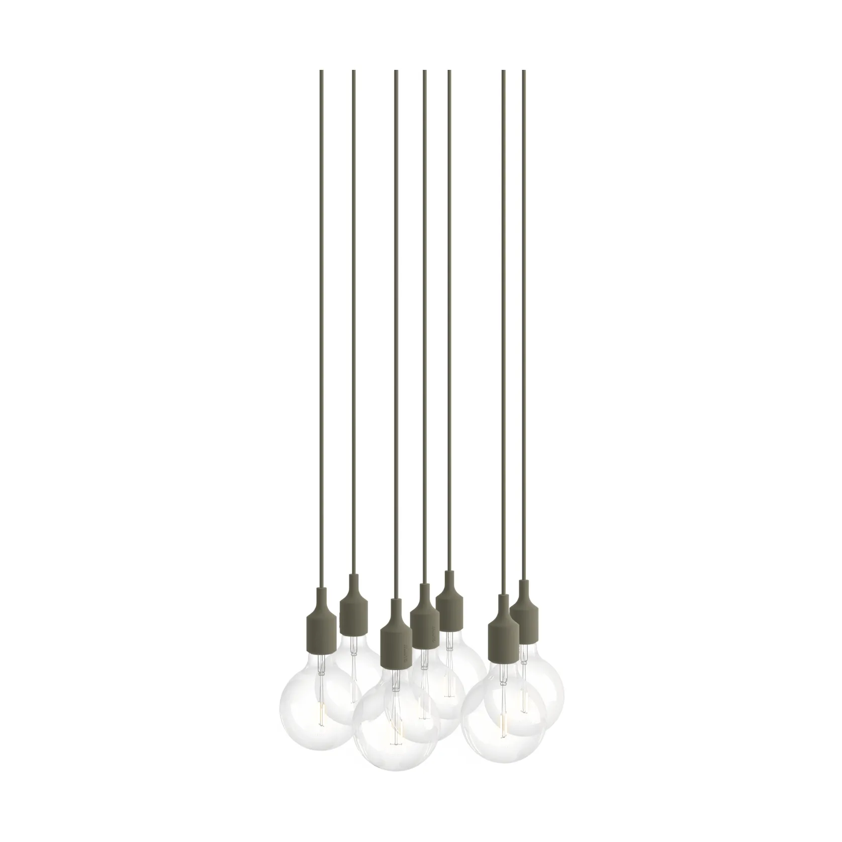 E27 Pendant Cluster 7 hanglamp, Olijf Muuto