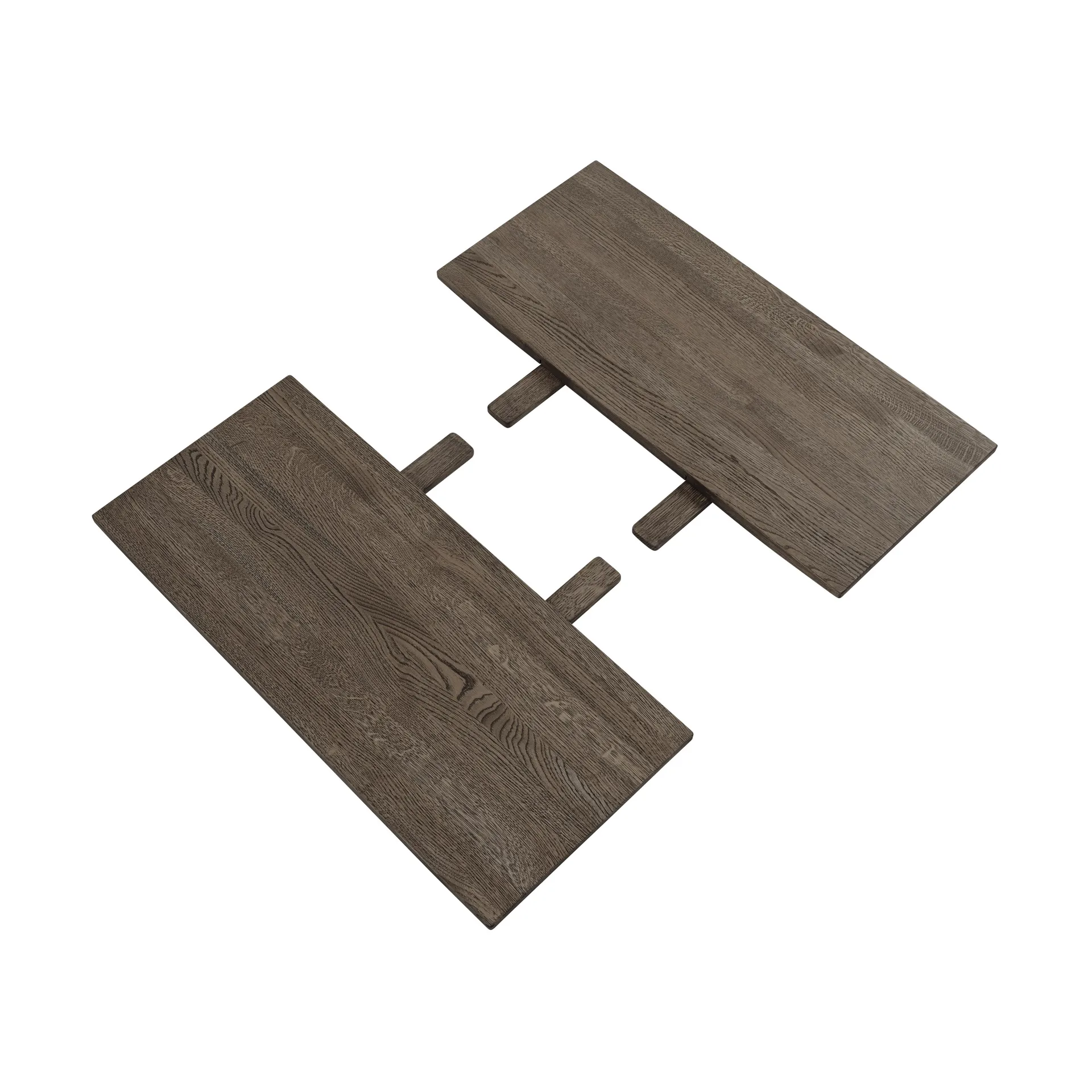 Earnest Extendable inlegblad set van 2, Dark oiled oak Muuto
