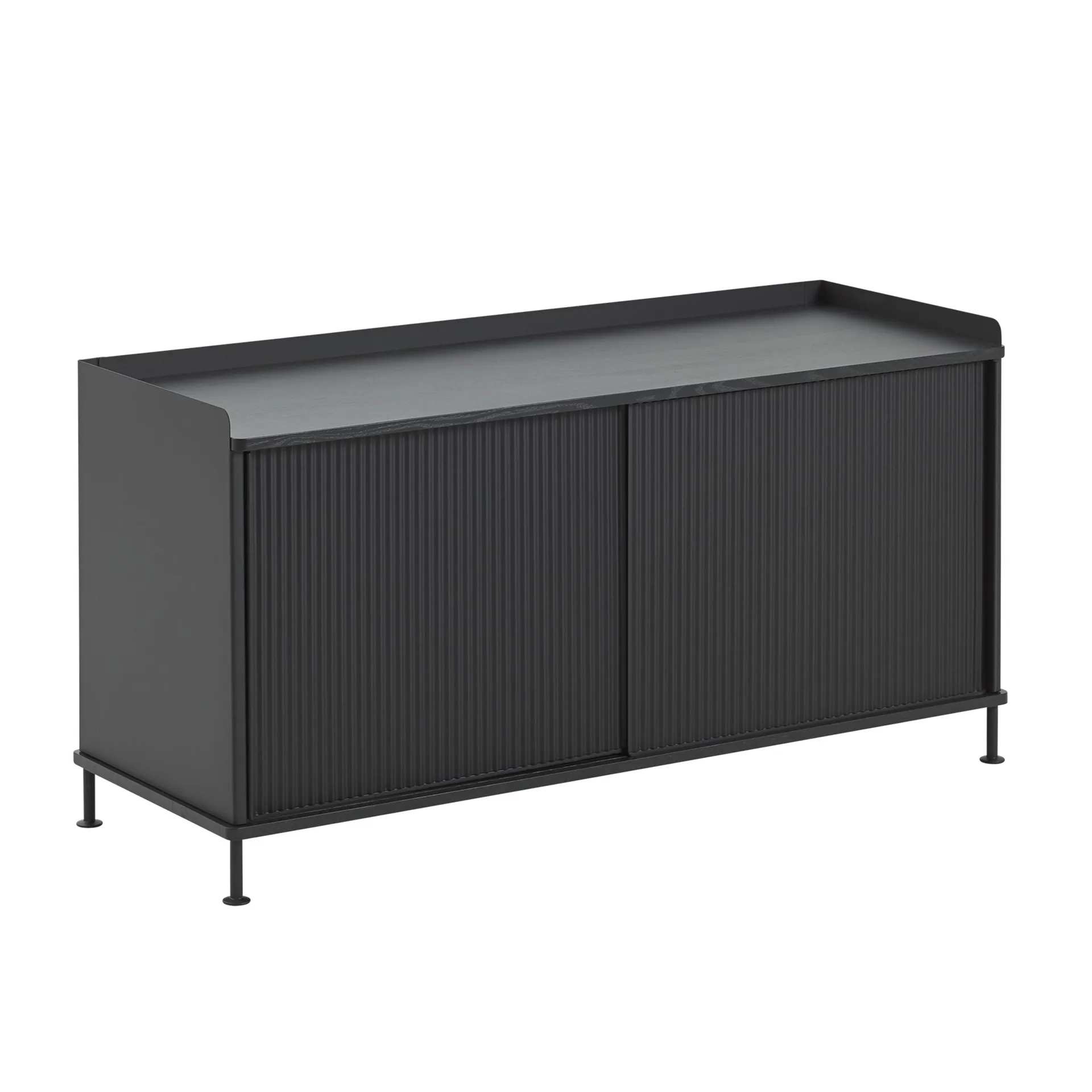 Enfold bijzettafel laag 125x45x63 cm, Black-Black Muuto