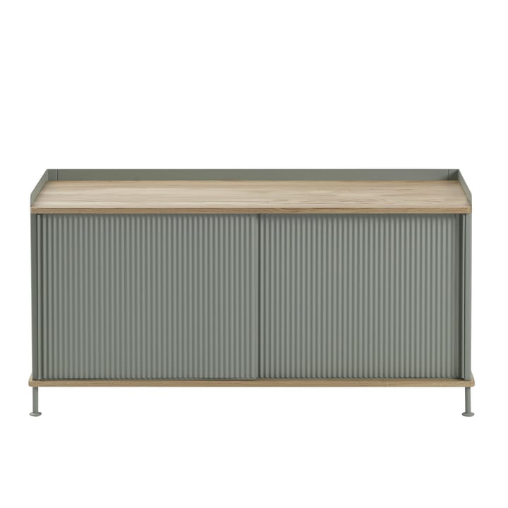 Enfold bijzettafel laag 125x45x63 cm - Oak-Dusty green - Muuto