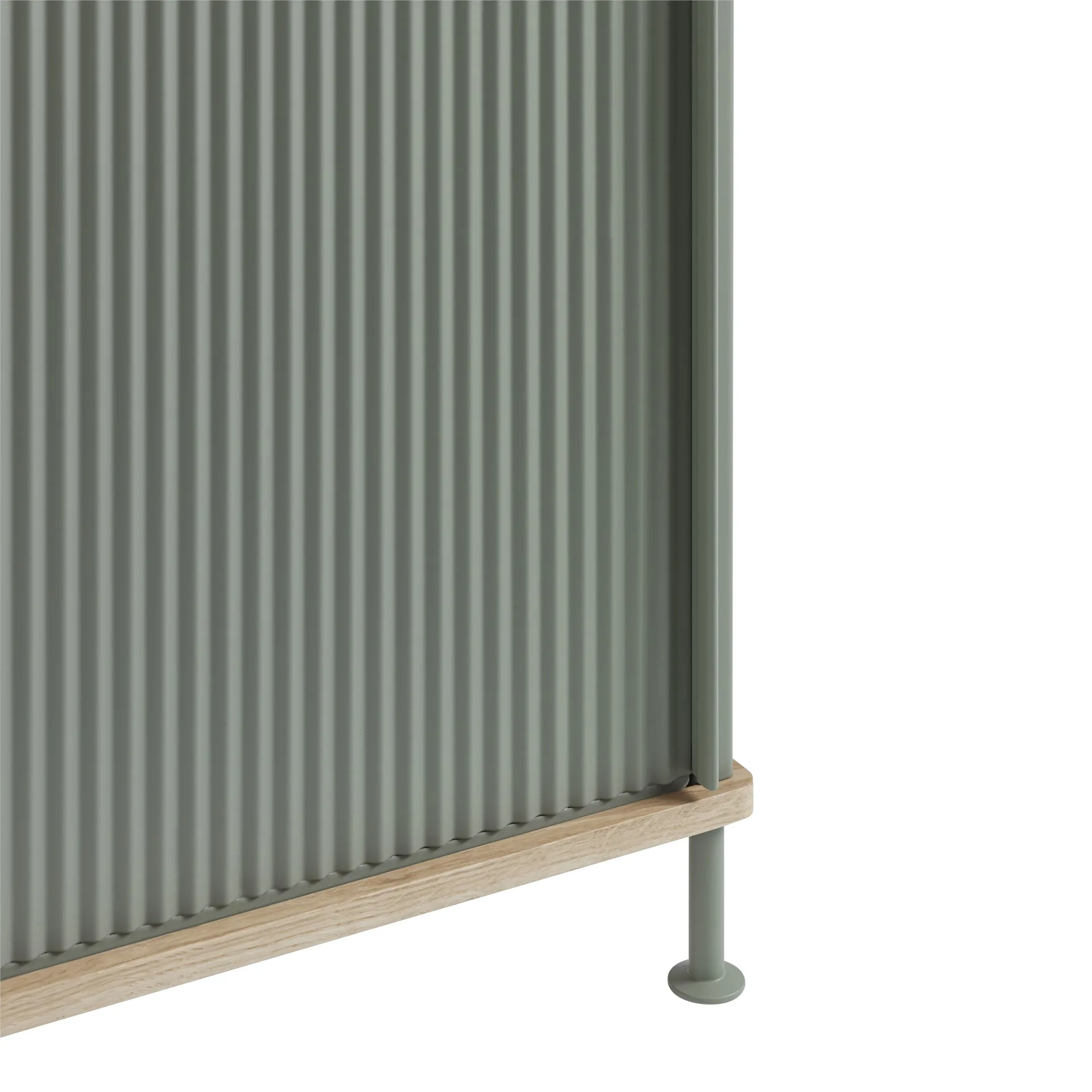 Enfold bijzettafel laag 125x45x63 cm, Oak-Dusty green Muuto