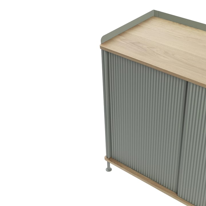 Enfold bijzettafel laag 125x45x63 cm, Oak-Dusty green Muuto