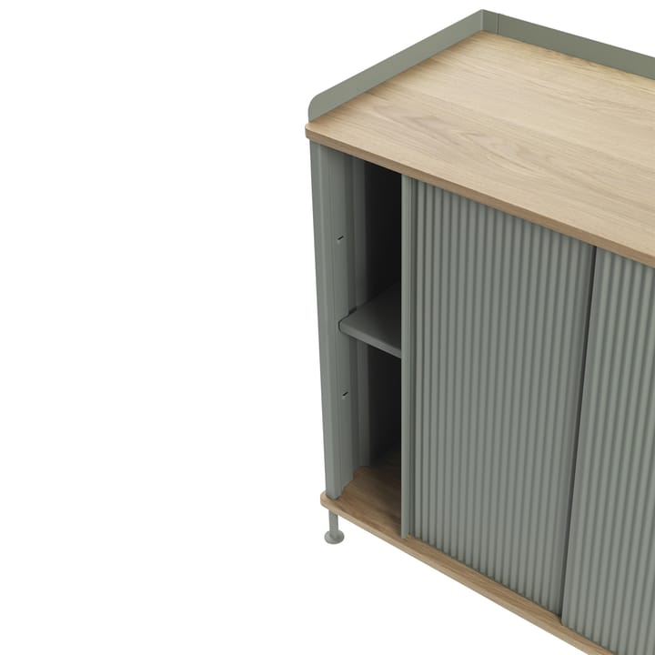 Enfold bijzettafel laag 125x45x63 cm, Oak-Dusty green Muuto