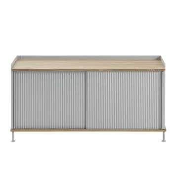 Enfold bijzettafel laag 125x45x63 cm - Oak-Grey - Muuto