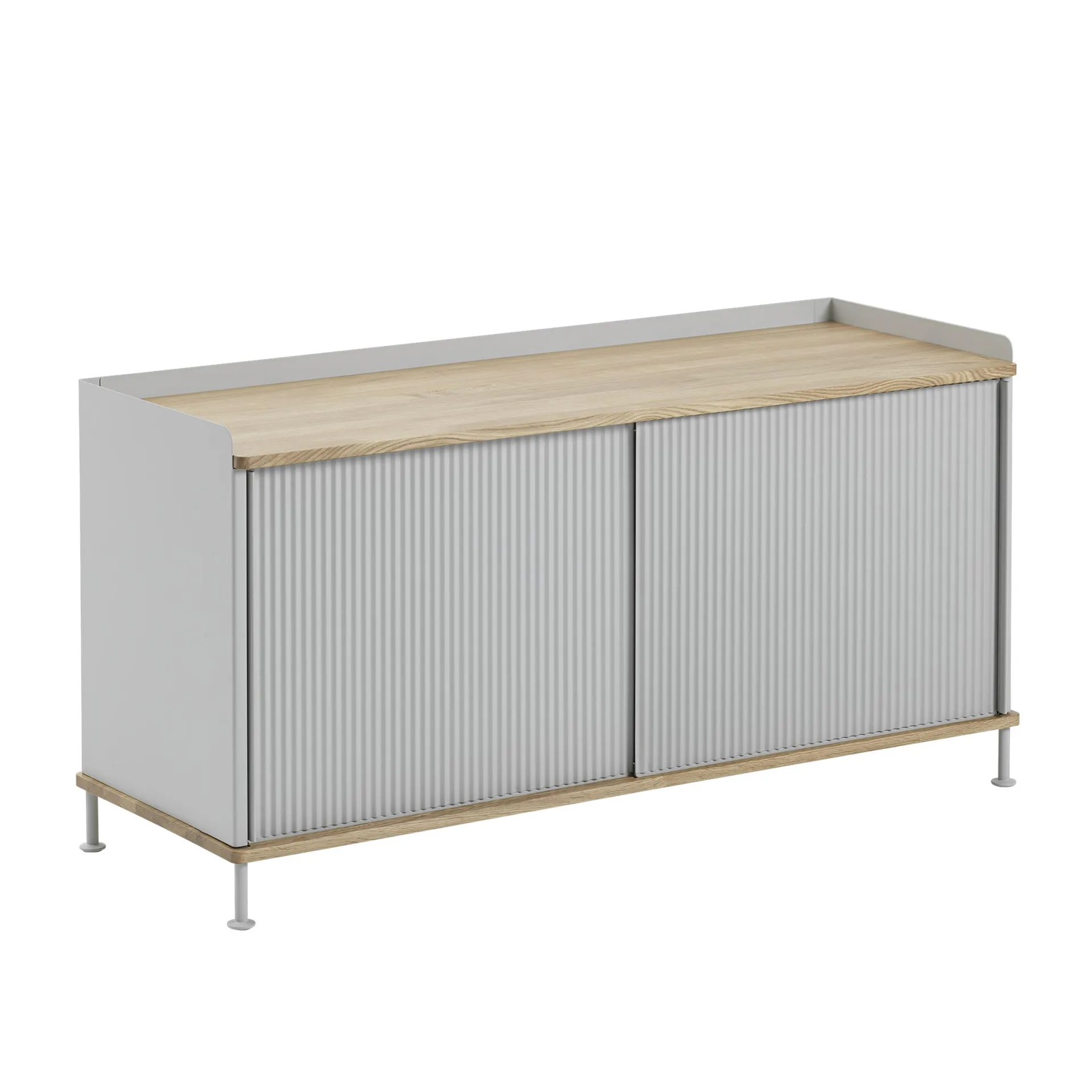 Enfold bijzettafel laag 125x45x63 cm, Oak-Grey Muuto