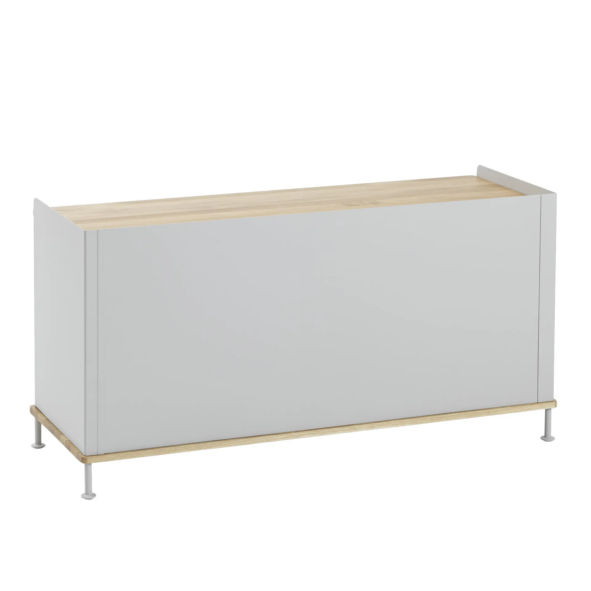 Enfold bijzettafel laag 125x45x63 cm, Oak-Grey Muuto