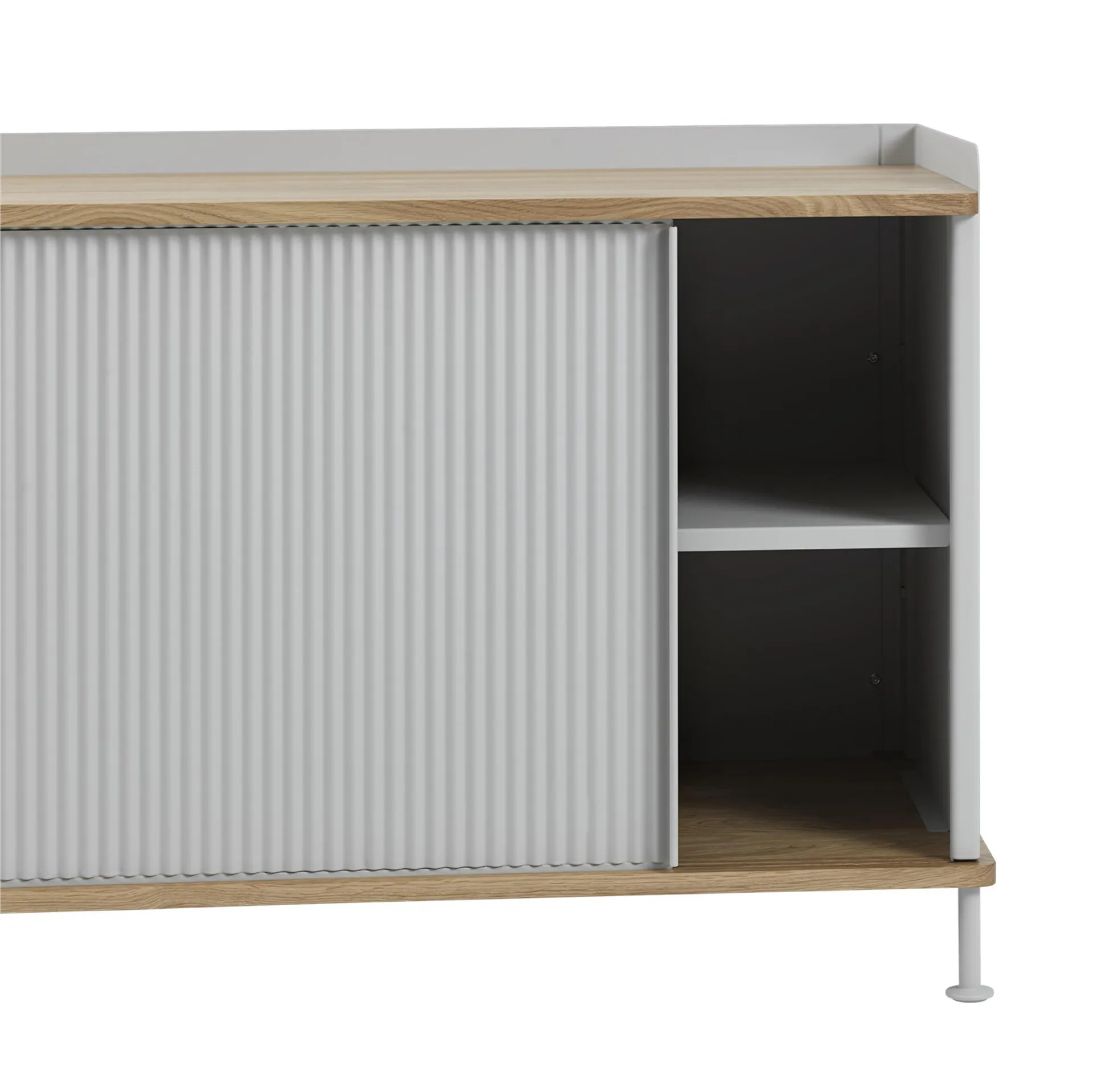 Enfold bijzettafel laag 125x45x63 cm, Oak-Grey Muuto