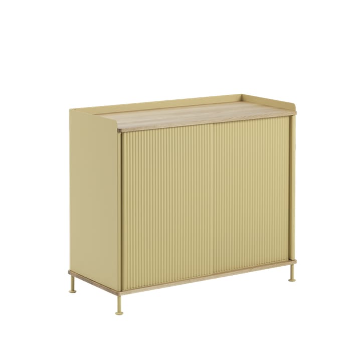 Enfold Tall Sideboard - Yellow-Oak-Metal - Muuto