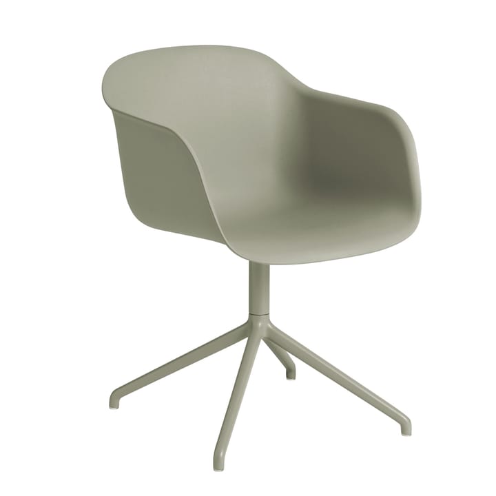 Fiber armchair swivel voet bureaustoel - dusty green - Muuto