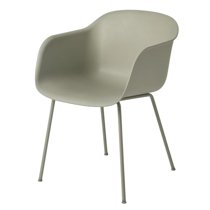 Fiber chair stoel met armleuningen - Dusty green-Green (kunststof) - Muuto