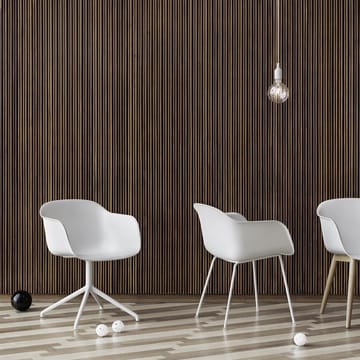 Fiber chair stoel met armleuningen - wit - Muuto