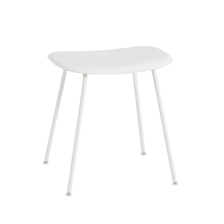 Fiber kruk - white, wit stalen onderstel - Muuto