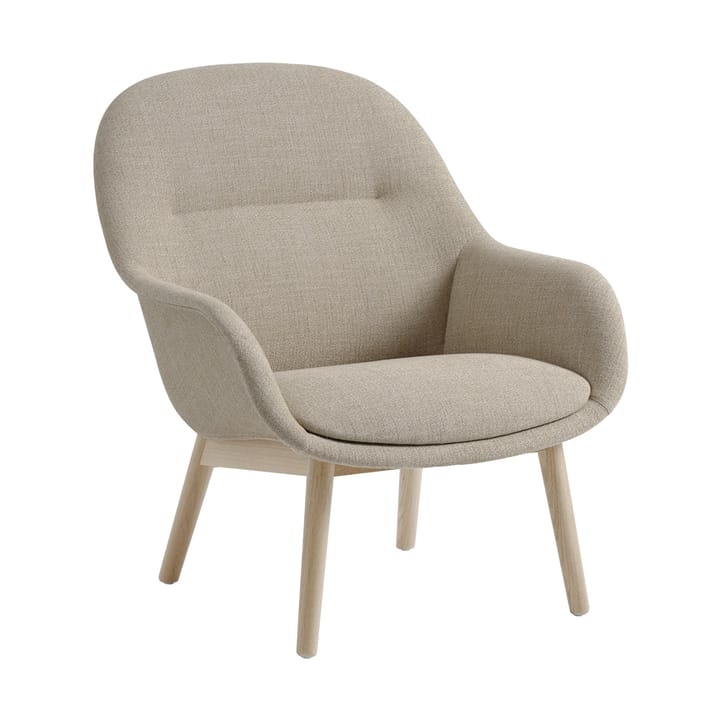 Fiber Lounge fauteuil met eikenhouten poten - Ecriture 240-grey - Muuto