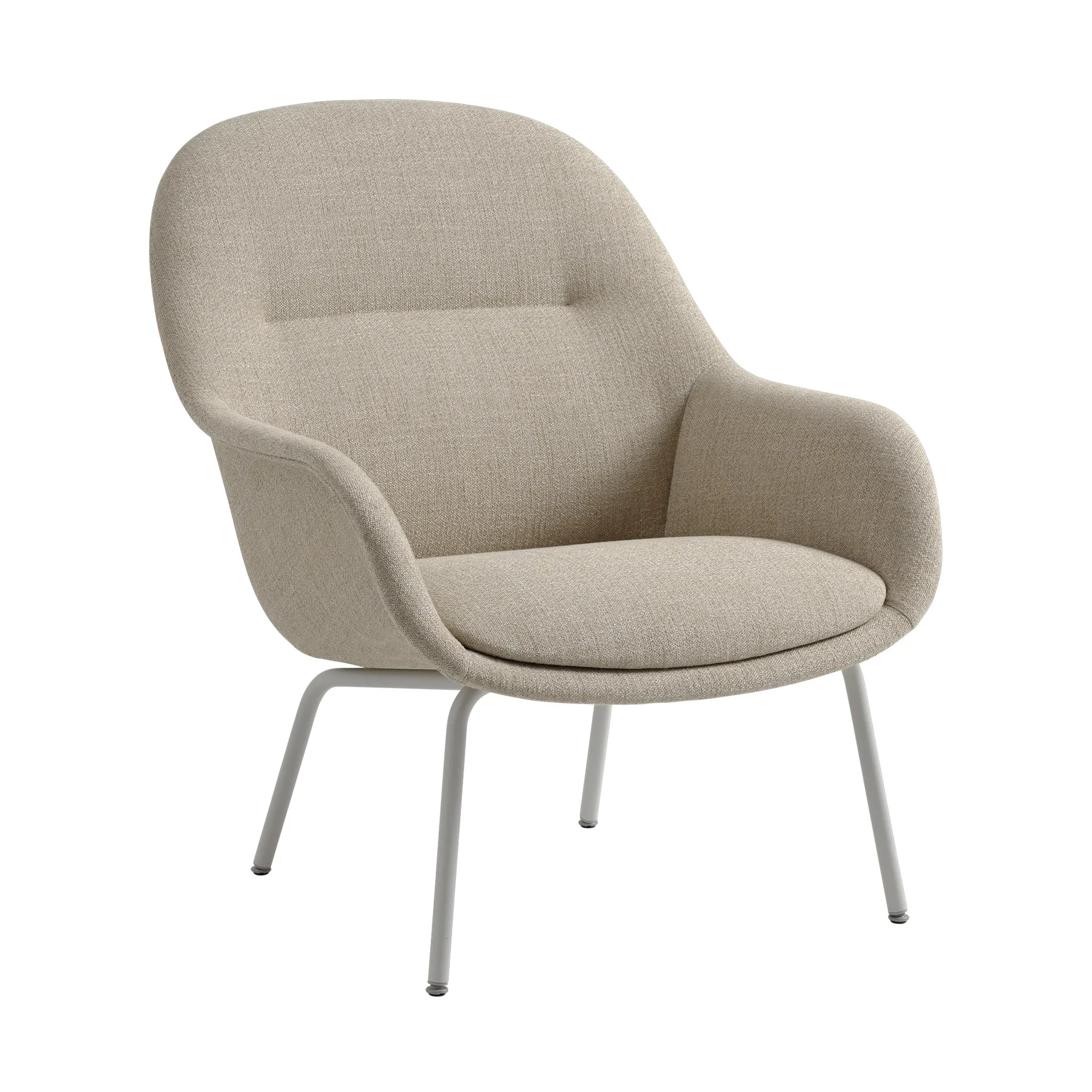 Fiber Lounge fauteuil met stalen poten, Ecriture 240-grey Muuto