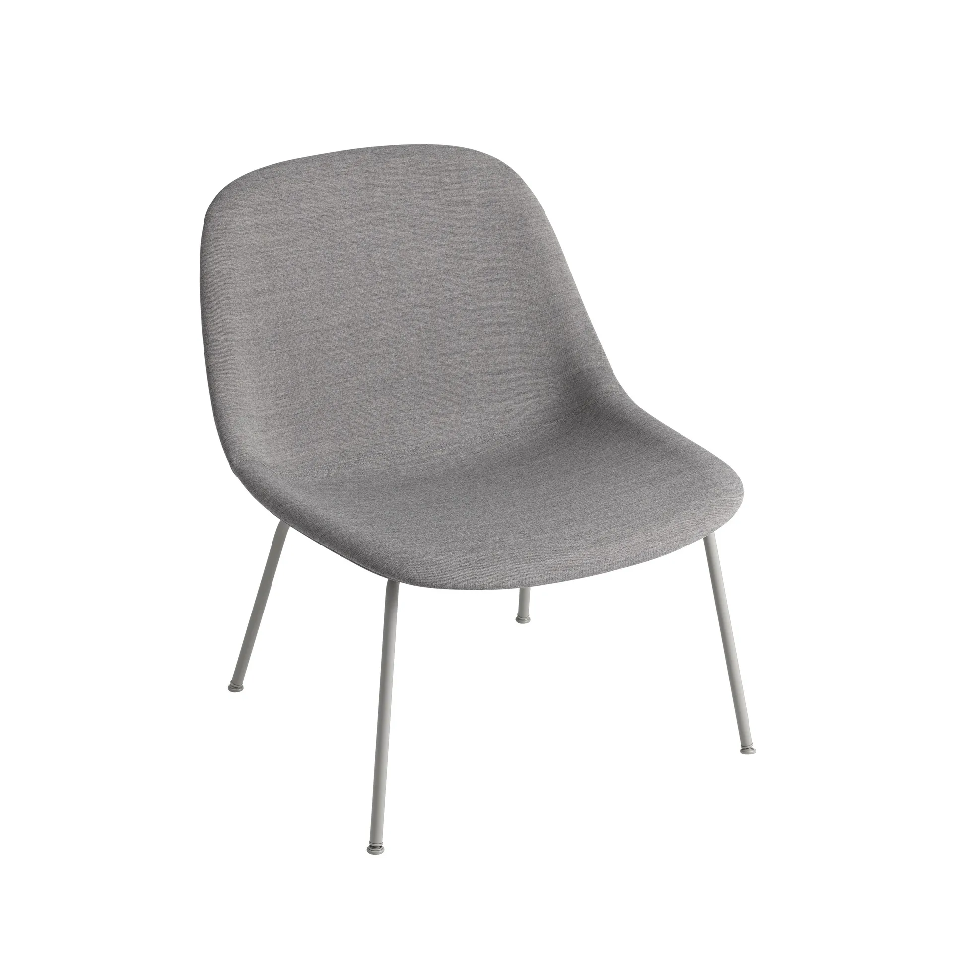 Fiber Lounge stoel met stalen poten, Remix 133-Grey Muuto