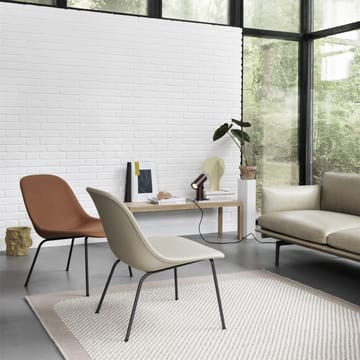 Fiber Lounge stoel met stalen poten - Steelcut Trio 236-Anthracite - Muuto