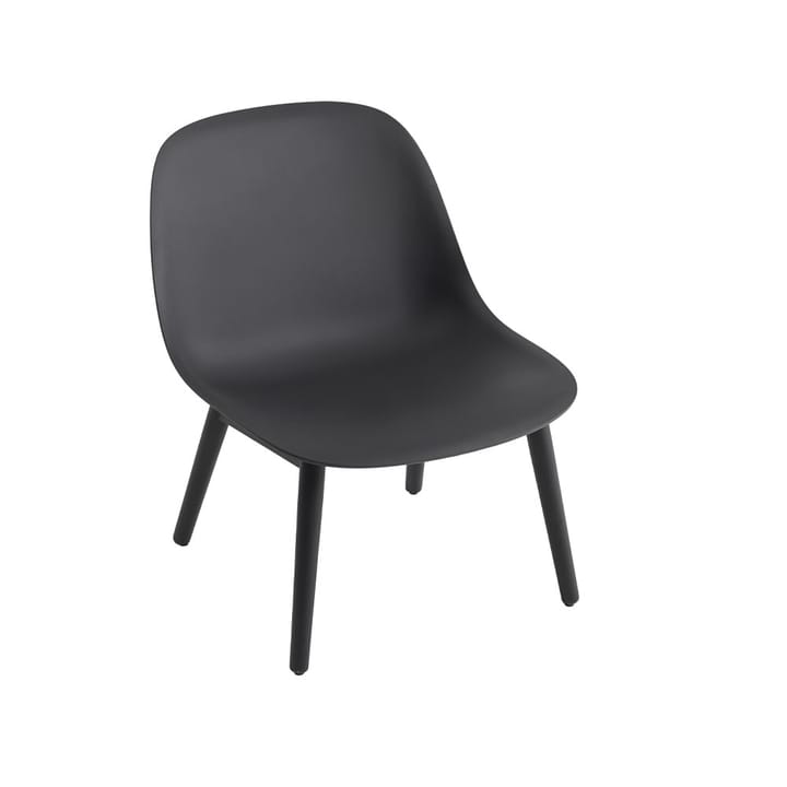 Fiber loungestoel wood base - black, zwarte poten - Muuto