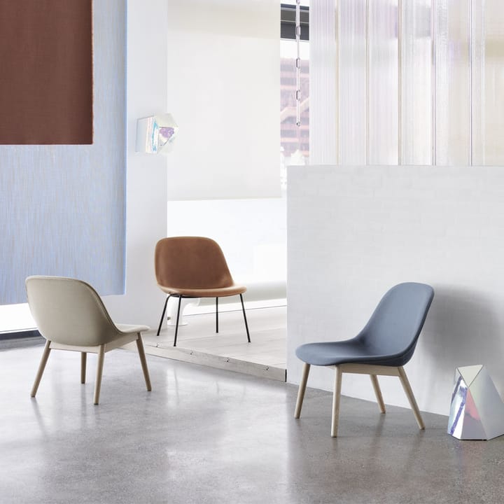 Fiber loungestoel wood base, grey, grijze poten Muuto