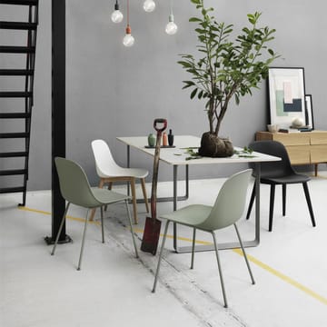 Fiber side chair stoel - Dusty green (kunststof) - Muuto
