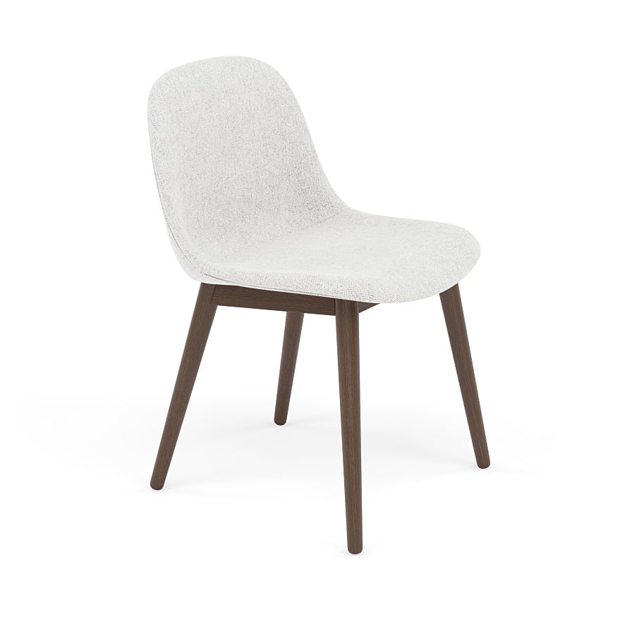 Muuto Fiber Side Chair stoel met houten poten Hallingdal nr110-stained dark brown