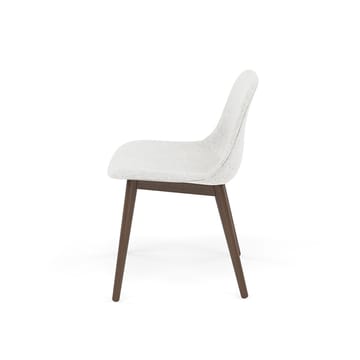 Fiber Side Chair stoel met houten poten - Hallingdal nr110-stained dark brown - Muuto