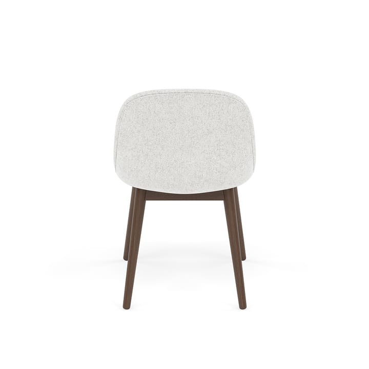 Fiber Side Chair stoel met houten poten, Hallingdal nr110-stained dark brown Muuto