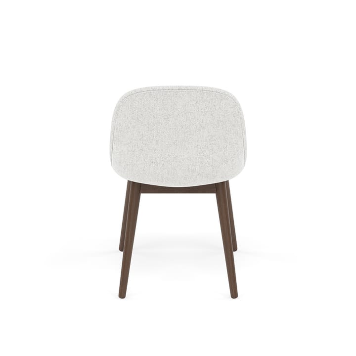 Fiber Side Chair stoel met houten poten - Hallingdal nr110-stained dark brown - Muuto