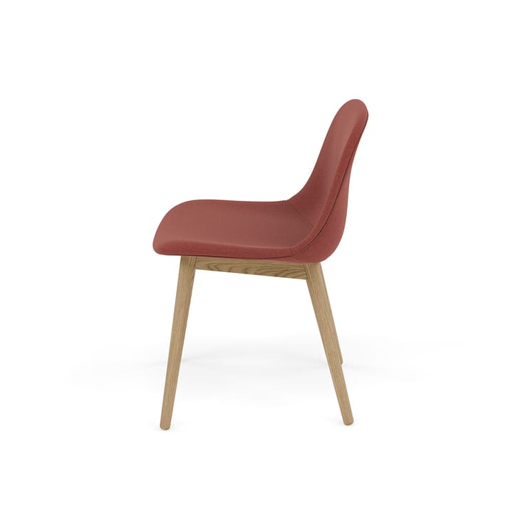 Fiber Side Chair stoel met houten poten - Re-wool 558-oak - Muuto
