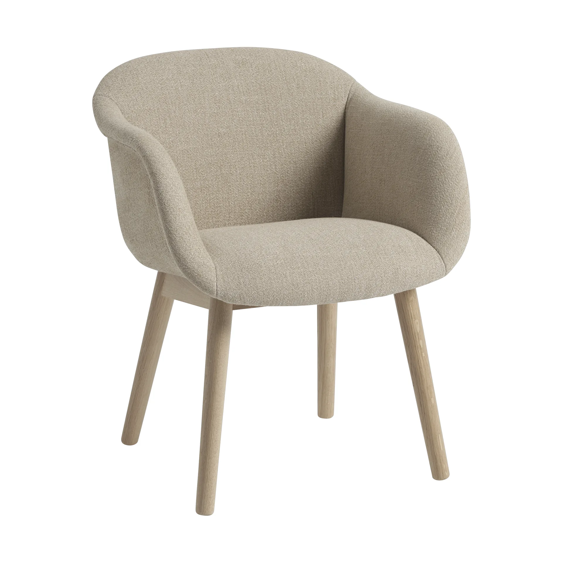 Fiber Soft Armchair met houten poten, Ecriture 240/Oak Muuto
