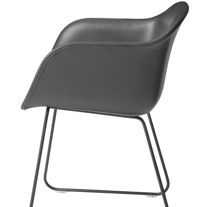 Fiber stoel met armleuningen sled base, grey, grijs onderstel Muuto