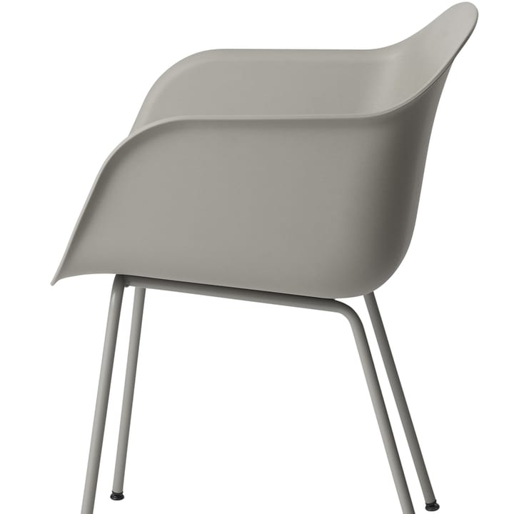 Fiber Stoel met armleuningen tube base, Remix 433-Grey Muuto