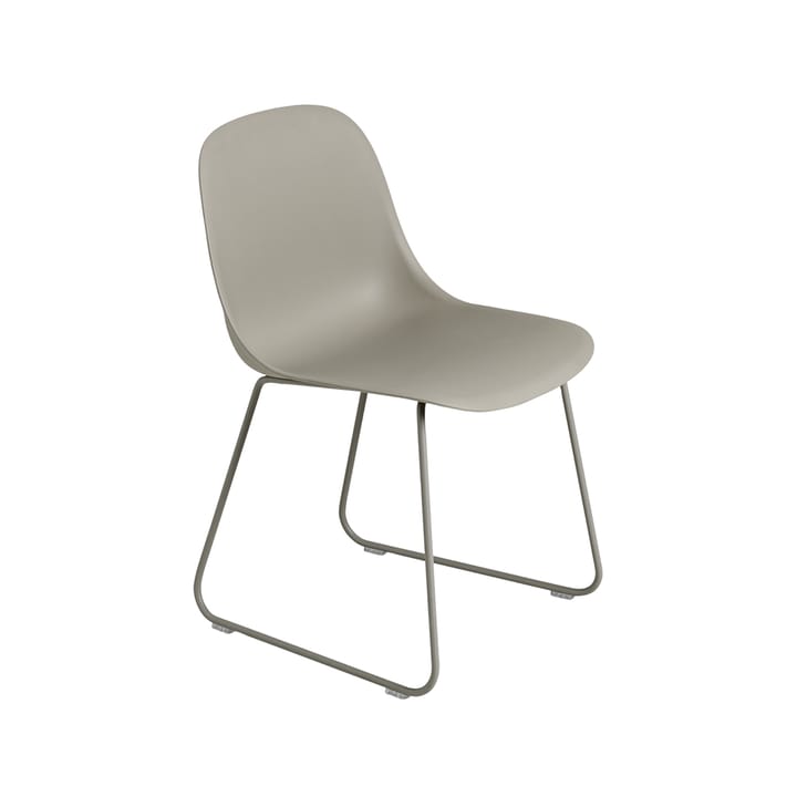 Fiber stoel stalen onderstel kunststof zitting - Grey-Grey - Muuto