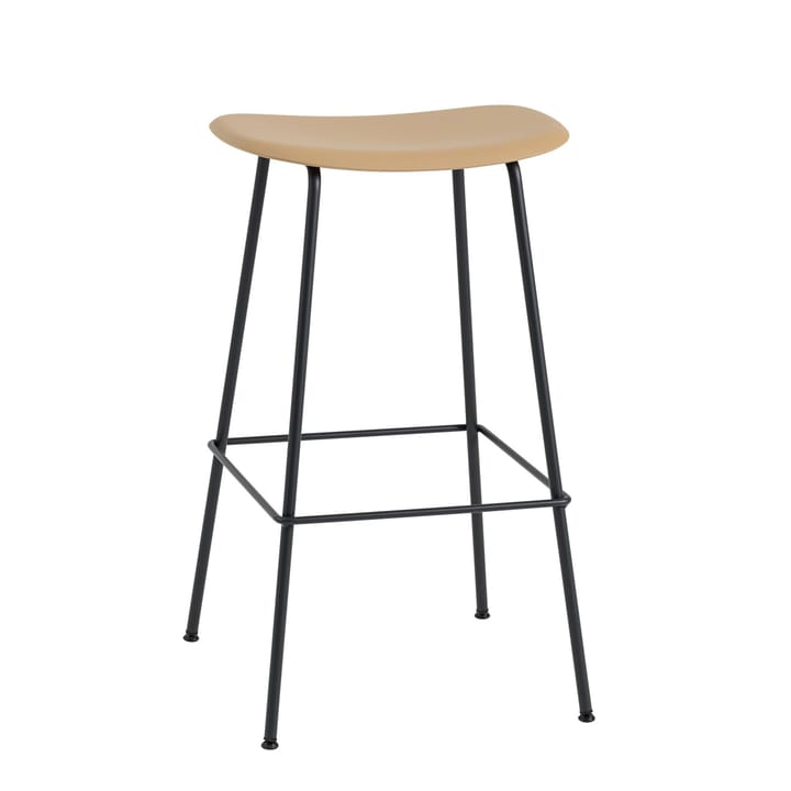 Fiber Tube barkruk 75 cm. - oker-zwart - Muuto