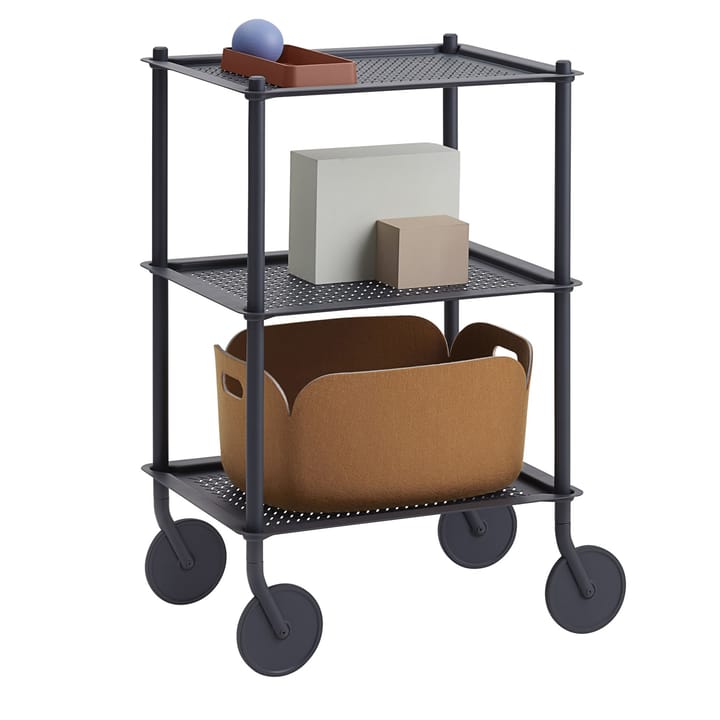 Flow 3-layer trolley 90 cm, Blauw-grijs Muuto