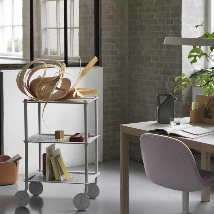 Flow 3-layer trolley 90 cm, Grijs Muuto