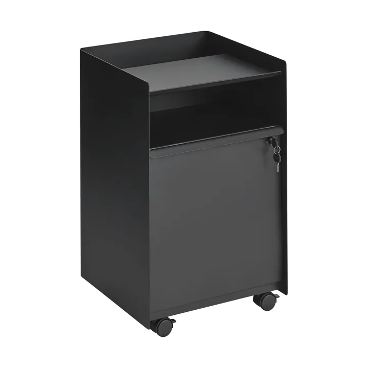 Folded Trolley serveerwagen met kast - Black - Muuto