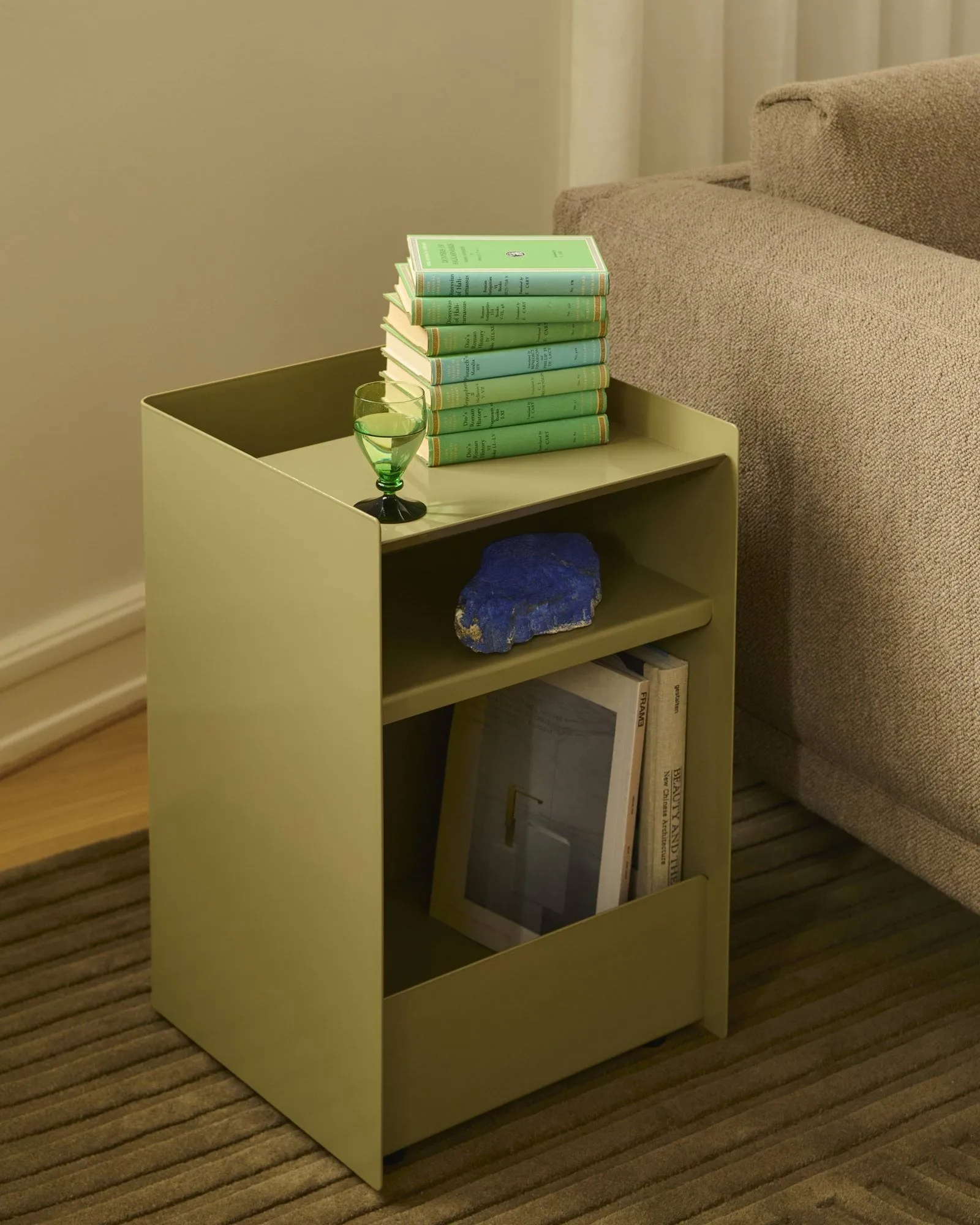 Folded Trolley serveerwagen met kast, Black Muuto