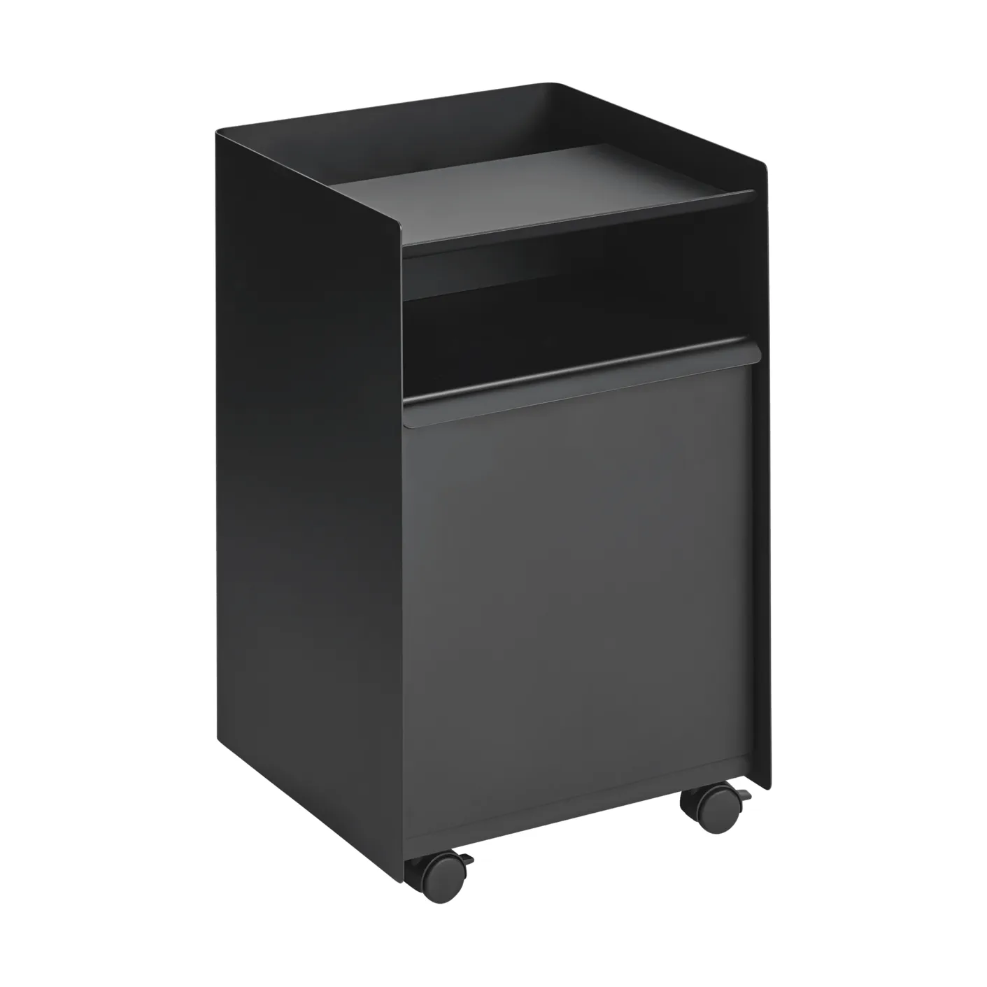 Folded Trolley serveerwagen met lade, Black Muuto