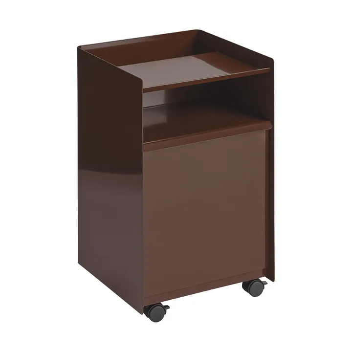 Folded Trolley serveerwagen met lade - Donkerrood - Muuto