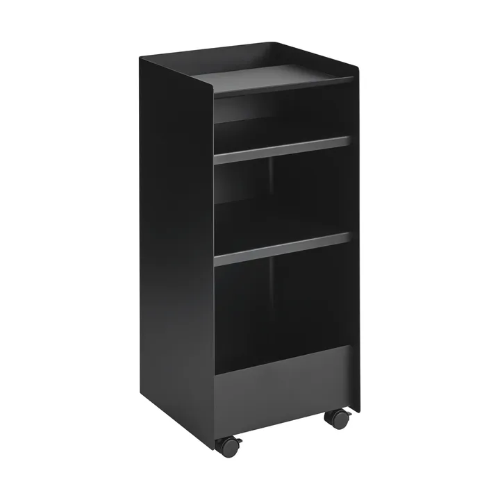 Folded Trolley serveerwagen open - Black, 37,4x38,7x37,2 cm - Muuto