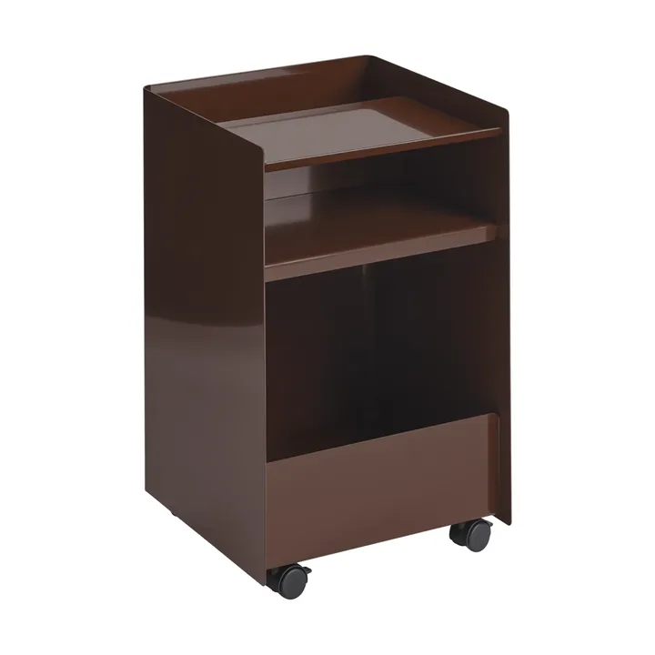 Folded Trolley serveerwagen open - Donkerrood 37,4x61,5x37,2 cm - Muuto